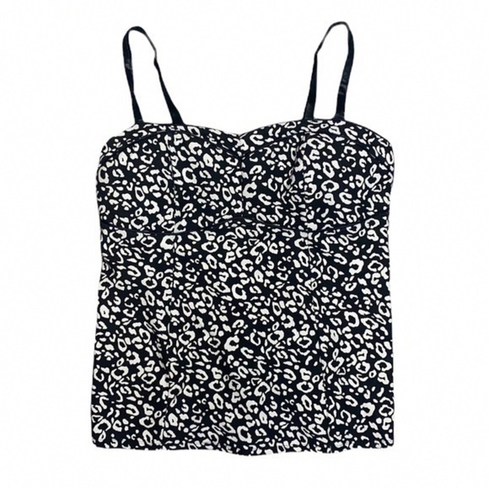 Torrid Black and White Leopard Camisole